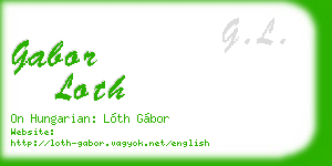 gabor loth business card