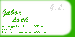 gabor loth business card